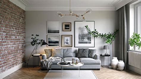 3d Rendering Services The Living Room In Grey On Behance