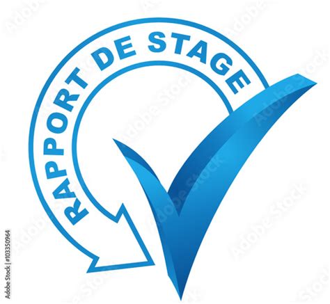 Rapport De Stage Sur Symbole Validé Bleu Fichier Vectoriel Libre De