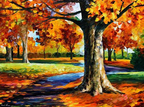 Bristol Fall Palette Knife Oil Painting On Canvas By Leonid Afremov