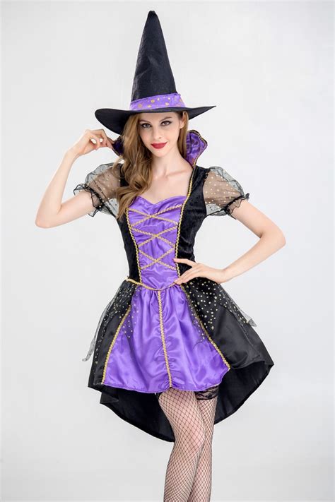 Halloween Witch Costume Cosplay Game Uniforms Cosplay Costume Purple