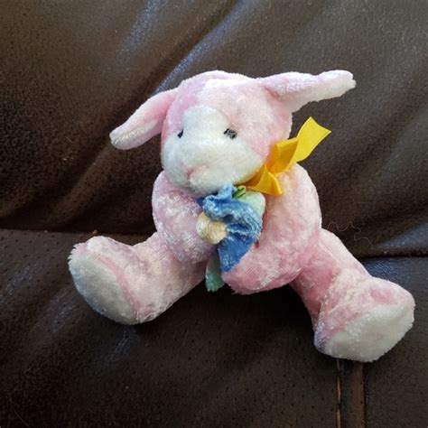 Dan Dee Toys Dan Dee Pink Hopster Rabbit Plush Easter Egg 5 Inch