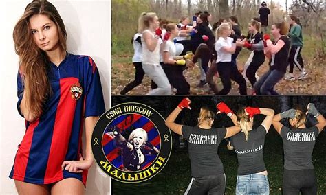 Russian Female Ultras Who Are Training For World Cup 2018 Attacks Daily Mail Online