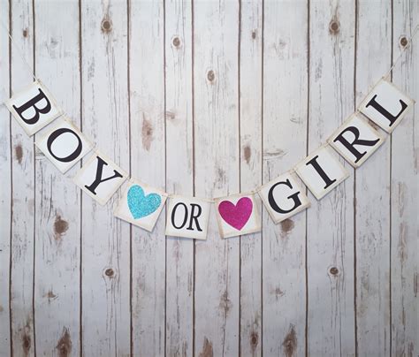 Boy Or Girl Gender Reveal Banner Gender Reveal Sign Baby