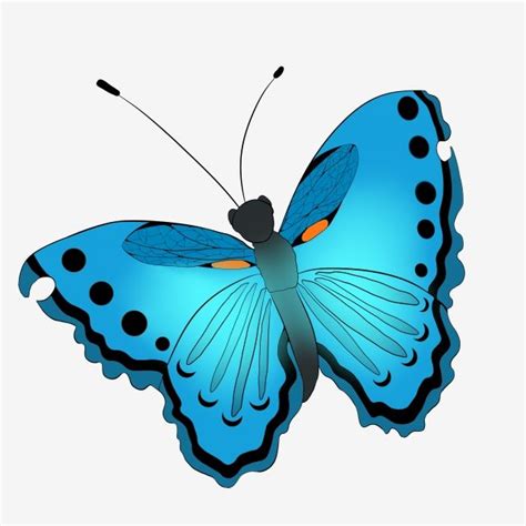 Mariposa Azul Ilustración De Dibujos Animados Ilustración De Mariposa