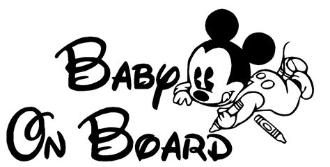 272 Minnie Mouse Baby On Board Svg Svg Png Eps Dxf File