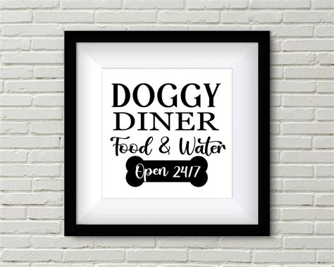 Doggy Diner Dog Food Wood Signs Digital Print Printable Wall Etsy