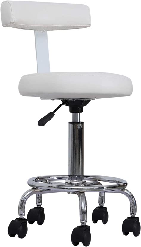 Buy Barberpub Adjustable Hydraulic Rolling Swivel Salon Stool Chair