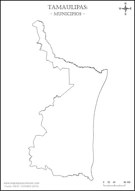 Mapas De Tamaulipas Para Colorear