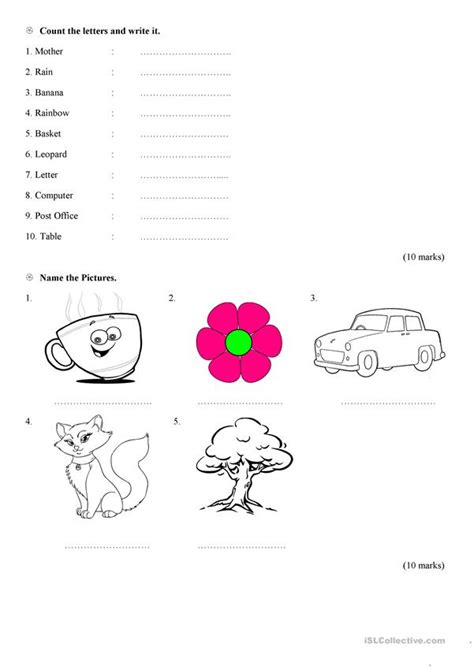Grade 1 English Worksheet By Tharahai Institution