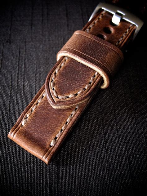 Joaqin Cognac Handmade Leather Watch Strap Bas And Lokes Handmade