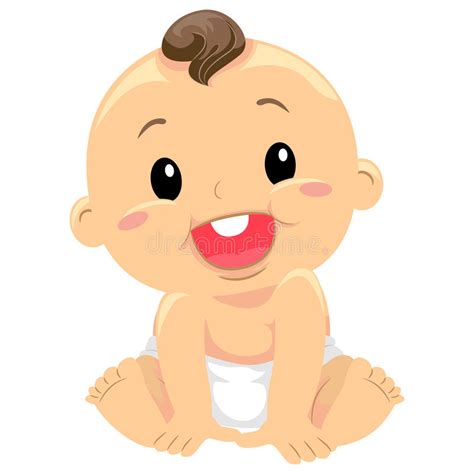 Happy Baby Sitting Stock Illustration Illustration Of Child 69779849