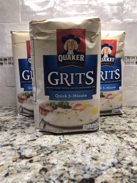 Quaker Instant Quick Grits White Hominy 15 Lbs 3 Pk Breakfast Corn Free