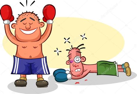 Funny Boxing Match Cartoon — Stock Vector © Emrahavci 16874123