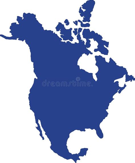 North America Map Stock Vector Illustration Of North 107182382