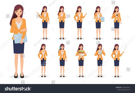 Business Woman Job Lifestyle Daily Routine Stock Vector Royalty Free