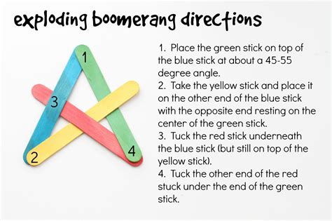 How to make boomerang from existing video on android. Craft Stick Exploding Boomerangs - I Can Teach My Child!