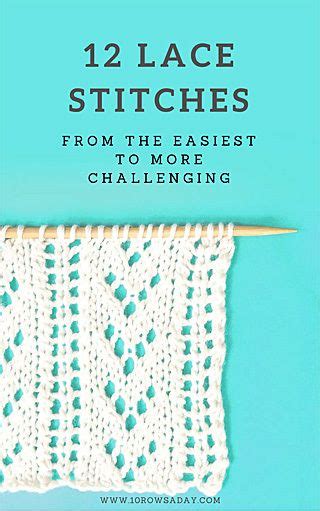 Pattern attributes and techniques include: 12 Lace Stitches - free knitting e-book download | 10 rows ...