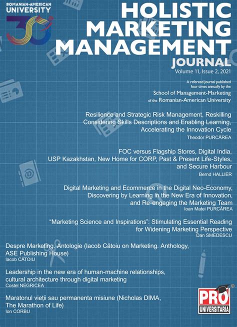 Holistic Marketing Management Volume Issue Year By