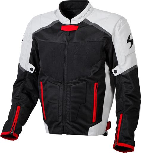 In addition to jackets, browse our full selection of riding gear. $214.95 Scorpion Mens Influx Armored Textile Jacket #1064057