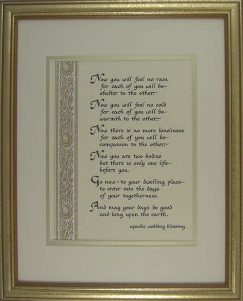 Mcdarlins Calligraphy 11×14 Apache Wedding Blessing Marriage Double
