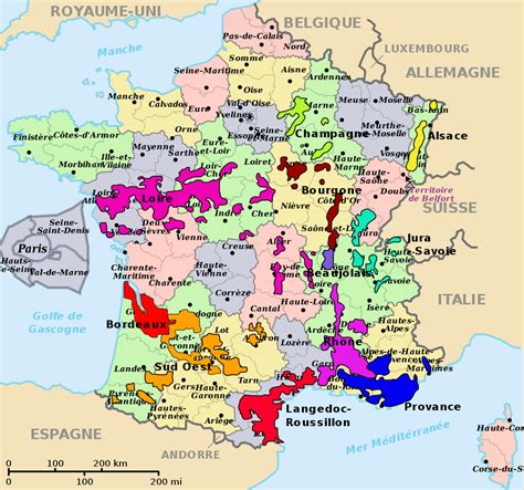 Map Of The Wine Regions In France By User Seballaone En Wikipedia Org