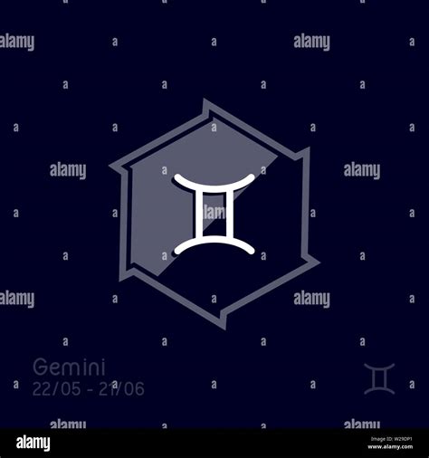 Gemini Zodiac Sign Astrology Symbol Vector Illustration Simple Vector Element Illustration