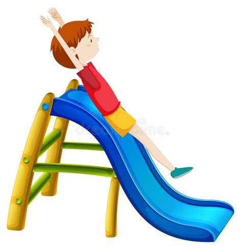 Boy Play Slide Stock Illustrations 2061 Boy Play Slide Stock