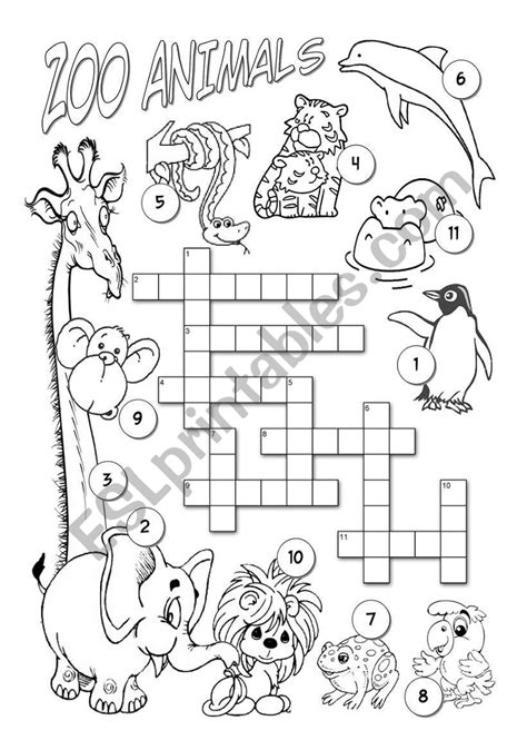 Zoo Animals Esl Worksheet By Alenka Zoo Animals Esl Worksheet By