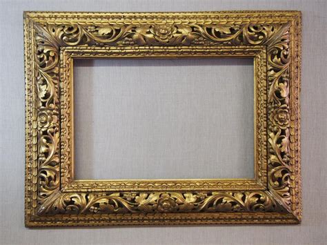 Florentine Carved Frame 19th Century Gold Picture Frames Antique Picture Frames Antique Frames