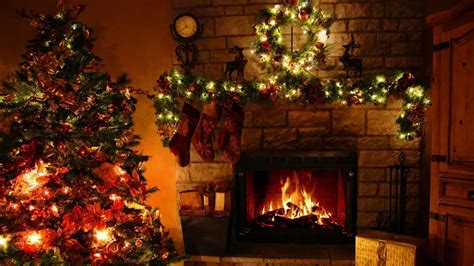 Christmas Fireplace 1920x1080 Wallpapers Wallpaper Cave