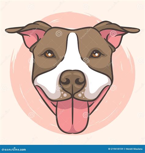 Pitbull Terrier Dog Breed Pet Stock Vector Illustration Of American