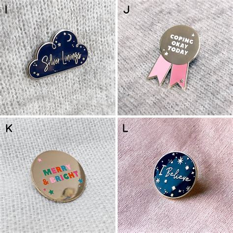 A Letterbox Of Positive Pin Badges By Clara And Macy