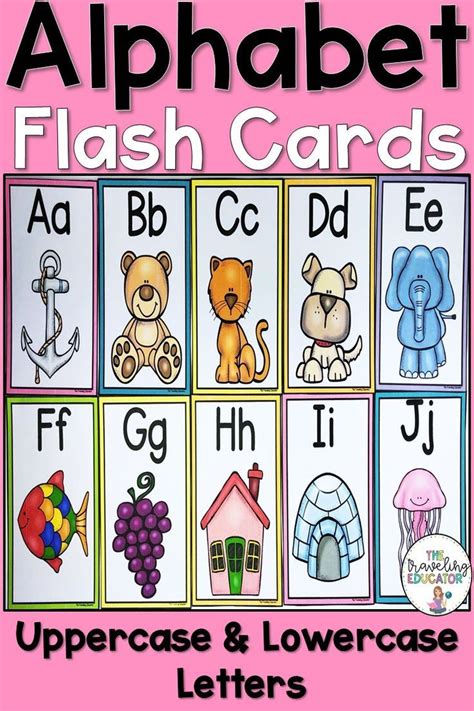 26 Printable Alphabet Flashcards Upper And Lowercase Etsy Free