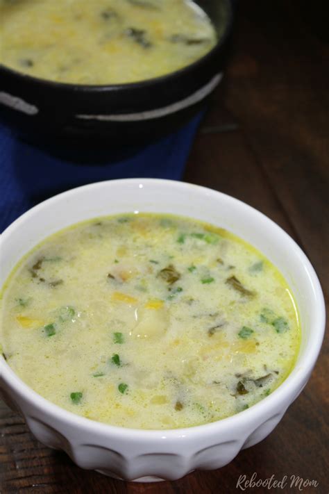 A Traditional Belly Warming Irish Soup Of Hearty Potatoes Mixed With