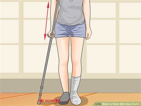 How To Walk With One Crutch 6 Steps With Pictures Wikihow