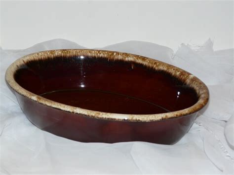 Hull Brown Drip Baking Dish Vintage By Neverlostgarden On Etsy