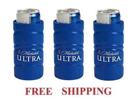 Michelob Ultra 3 Slim Can Foam Cooler Golf Coolie Koozie Huggie New