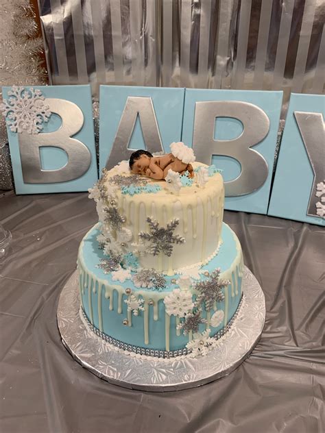 Winter Wonderland Baby Shower Cake Winter Baby Shower Cake Baby