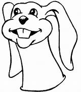 Puppet Coloring Dog Sheet Bear Template sketch template
