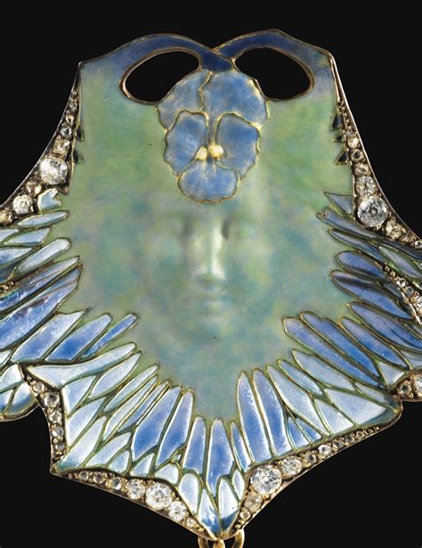 An Enamel Baroque Pearl Diamond And Gold Brooch By RenÉ Lalique