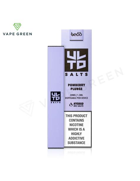 Pomberry Plunge By Ultd Puff Bar Disposable Vape Free Uk Delivery Vape Green