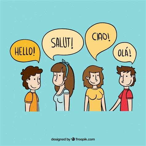 Free Vector Hand Drawn People Speaking Different Languages