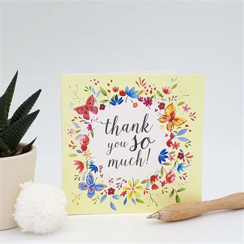 Thank You So Much Christian Card Card With Bible Verse Etsy Singapore