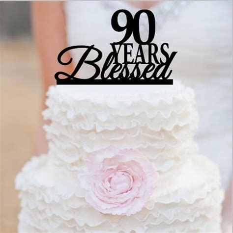 90th Anniversary Cake Topper 90th Birthday Cake Topper 90 Years Loved