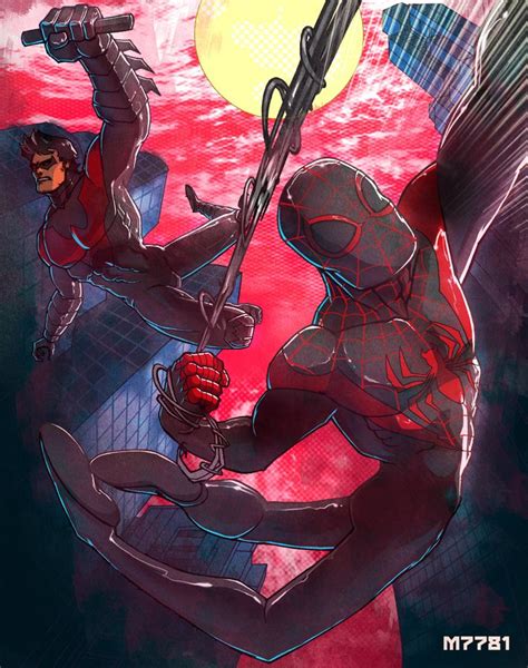 Spider Man X Nightwing By M7781 On Deviantart Nightwing Spiderman