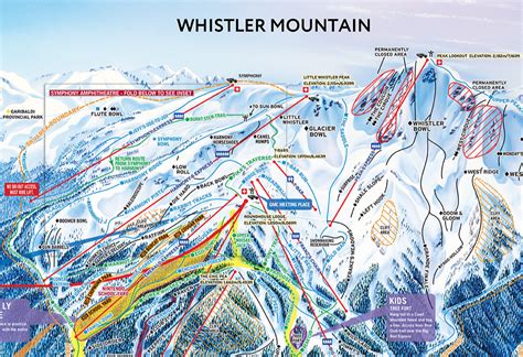 Whistler Ski Run Topographic Map Dennis Tsang