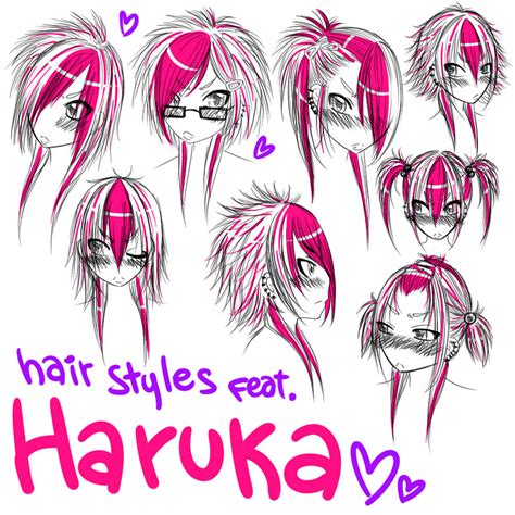 Anime hair is pretty easy to draw compared to real structured hair illustrations so only a little bit of training is needed with impressive results. Cool-anime-hairstyles by DemonicFreddy on DeviantArt