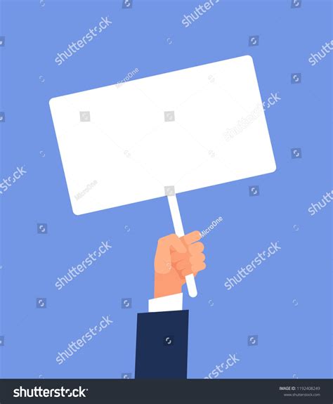 Empty Sign Hand Hands Holding Blank Stock Vector Royalty Free 1192408249 Shutterstock