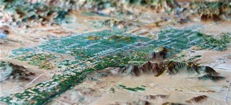 Phoenix South Central Arizona Satellite Image 3d Raised Relief Map