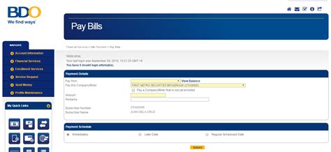 This is significant as most credit cards typically charge 1,400 pesos or more for annual membership. How to fund my account through BDO Online Banking ...